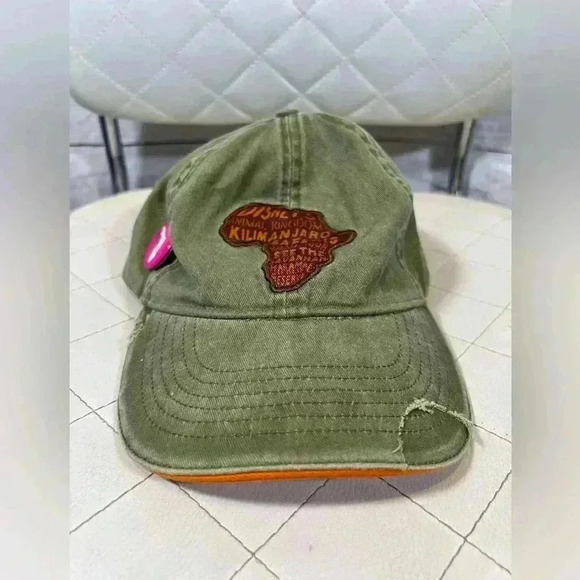 Disney Parks Animal Kingdom Kilimanjaro Safaris Hat Distressed Green Adult Size - Picture 1 of 8